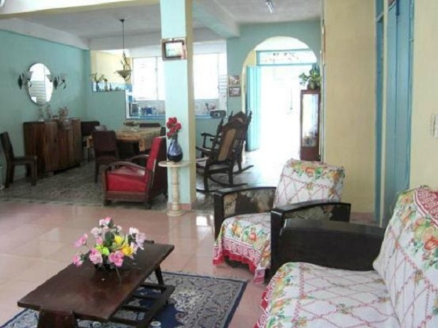 'Living and dining room' Casas particulares are an alternative to hotels in Cuba.